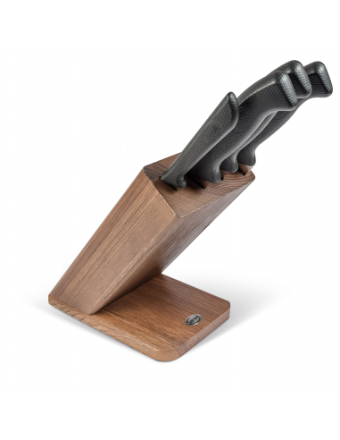 Набір ножів кухонних Sanelli Skin Tabacco 4 шт. з підставкою 927204