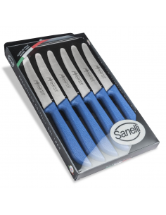 Набор столовых ножей Sanelli Jolly 6шт. в блистере синий 906206.A
