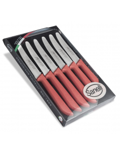 Набір столових ножів Sanelli Jolly 6 шт. в блістері червоний 906206.R