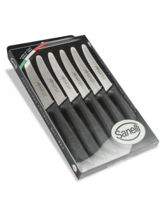 Набір столових ножів Sanelli Jolly 6 шт. в блістері чорний 906206.N