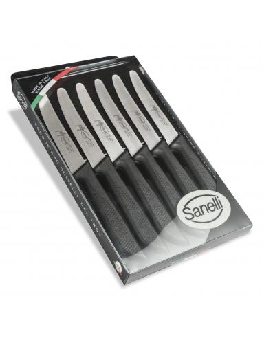 Набор столовых ножей Sanelli Jolly 6шт. в блистере черный 906206.N