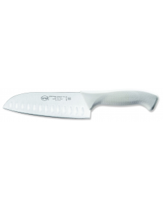 Нож японский Sanelli Skin Santoku с выемками 16 см белый 385216.B