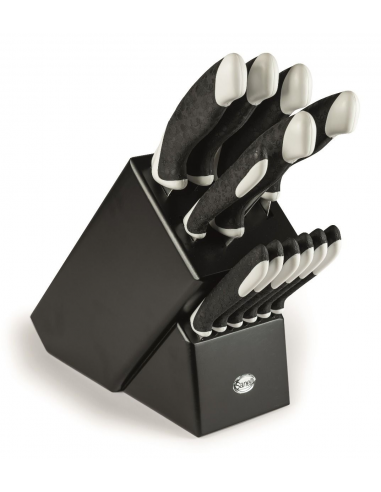 Набор ножей Sanelli Sakura Master 13шт. с подставкой черно-белый 956513
