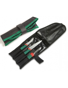 Набір ножів для овочів Sanelli Premana 3 шт. в сумці-скрутці зелений 980603