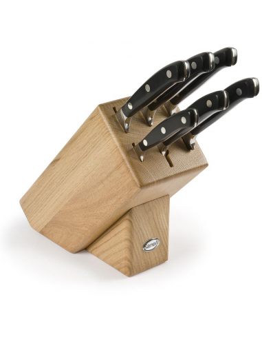 Набор кухонных ножей Sanelli Ergoforge 6 шт. с подставкой (дуб) 990065