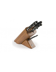 Набір ножів кухонних Sanelli Ergoforge Leck 6 шт. з підставкою (вишня) 990165