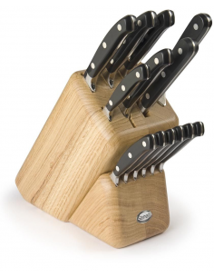 Набор кухонных ножей Sanelli Ergoforge Maxime 13 шт. с подставкой (дуб) 990035