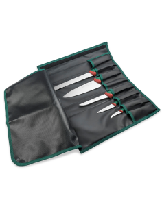 Набір ножів кухонних Sanelli Premana Chef² 5 шт. в сумці-скрутці зелений 985605