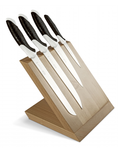 Набір ножів кухонних Sanelli Sakura 4 шт. на магнітній підставці 926504 Набір ножів кухонних Sanelli Sakura 4 шт. на магнітній підставці 926504