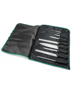 Набір ножів кухонних Sanelli Skin 9 шт. в сумці-скрутці чорний 984209