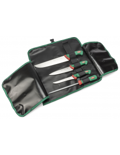 Набір ножів м'ясника Sanelli Premana 4 шт. в сумці-скрутці зелений 980604