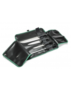 Набор ножей мясника Sanelli Skin 4 шт. в сумке-свертке черный 980204