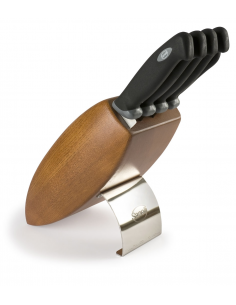 Набір ножів кухонних Sanelli Gourmet Ala 5 шт. з підставкою (вишня) 950805