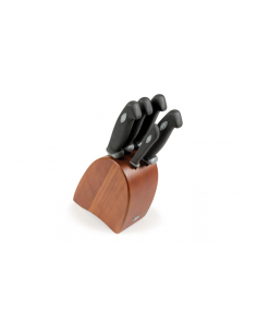 Набір ножів кухонних Sanelli Gourmet Rio 5 шт. з підставкою (вишня) 936805