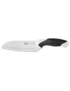 Нож японский Sanelli Sakura Santoku с выемками 17 см черно-белый 385517