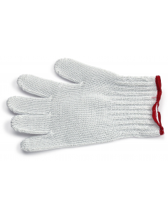 Рукавичка м'ясника Sanelli Resisto 8 (М) захисна біло-червона 280008