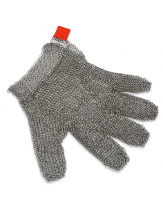 Рукавичка м'ясника Sanelli XL захисна нержавіюча сталь червона 281010