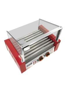 Гриль роликовий Airhot RG-9S на 9 шт. із захисним екраном