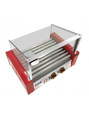 Гриль роликовый Airhot RG-9S на 9 шт. с защитным экраном