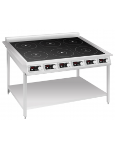 Плита індукційна Indokor IN3500-6PRO серія 700, 6 конфорок на відкритій базі