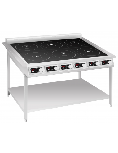 Плита индукционная Indokor IN3500-6PRO серия 900, 6 конфорок на открытой базе