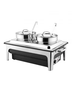 Ємність для підігрівання з ополонником прямокутна, 2х4л, н/ж Stalgast 433241