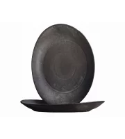 Тарілка овальна 30,5х27 см Grey Stone Bazalt UP-101-02