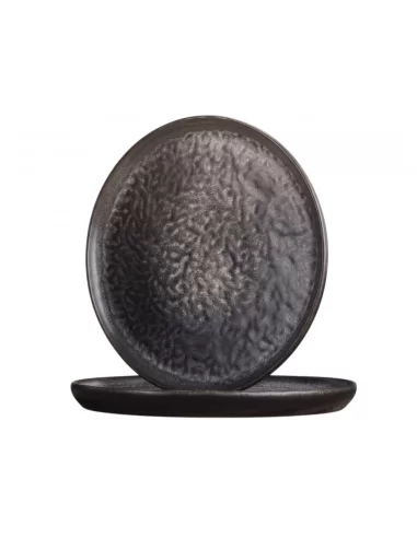 Тарілка фактурна 21,5 см Grey Stone Bazalt UP-007-02