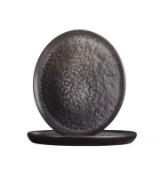 Тарілка фактурна 27 см Grey Stone Bazalt UP-008-02