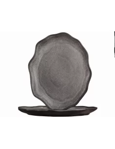 Тарілка фігурна 25,5 см Grey Stone Bazalt UP-207-02
