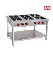 Плита газова Кий-В 6 конфорок на відкритій базі, Б/В, ПГ-6-П