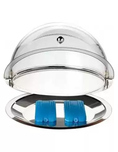 Витрина холодильная для сервировки диам. 380 мм. нерж.ст.