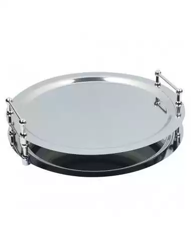 Піднос з ручками діам.480 мм. (Круглий) нерж.ст.