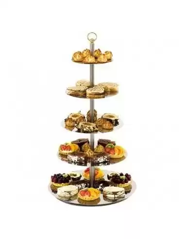 Стійка для торта (5-ти рівнева) висотою 760 мм.нерж.ст.