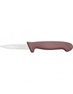 Нож для чистки овощей длиной 90 мм. (коричневый) нерж.ст.