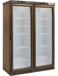 Шкаф для вина GLASS LINE 310+310 л (вертикальный, двухдверный, деревянный)
