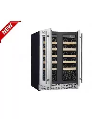 Холодильный шкаф для вина GLASS LINE 100 л, максимум 40 бутылок (горизонтальный, двухдверный)