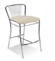 Стілець барний NERON HOKER CHROME,Тканина MICROFIBRE