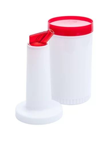 Диспенсер барменский объемом 1л (красный) пластик Диспенсер барменский объемом 1л (красный) пластик