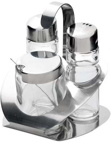 Набір для спецій 3 предмети (сіль,перець,гірчиця) нерж.ст. Набір для спецій 3 предмети (сіль,перець,гірчиця) нерж.ст.