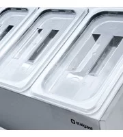 Настольная холодильная витрина с прямым стеклом 5 x GN 1/4 STALGAST 844540