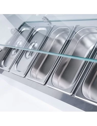 Настольная холодильная витрина с прямым стеклом 5 x GN 1/4 STALGAST 844540