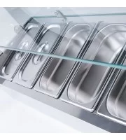 Настольная холодильная витрина с прямым стеклом 5 x GN 1/4 STALGAST 844540