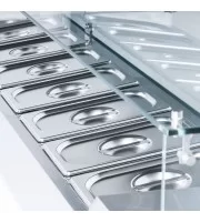 Вітрина холодильна настільна з прямим склом 7хGN 1/4 1600х335х435 мм Stalgast 844741