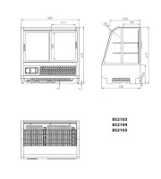 Вітрина холодильна настільна зі світлодіодним підсвічуванням (чорна) 100 л Stalgast 852104 Вітрина холодильна настільна зі світлодіодним підсвічуванням (чорна) 100 л Stalgast 852104