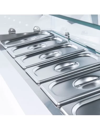 Вітрина холодильна настільна з прямим склом 6хGN 1/4 1400х335х435 Stalgast 834641