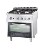Плита газова (4 конфорки) з газовою духовкою (24,0 + 6 кВт, G 30) Stalgast 9710330 Плита газова (4 конфорки) з газовою духовкою (24,0 + 6 кВт, G 30) Stalgast 9710330