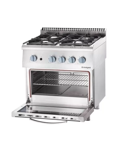 Плита газова (4 конфорки) з газовою духовкою (24,0 + 6 кВт, G 30) Stalgast 9710330 Плита газова (4 конфорки) з газовою духовкою (24,0 + 6 кВт, G 30) Stalgast 9710330