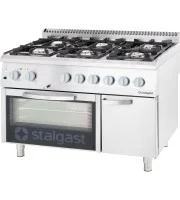 Плита газова (6 конфорок) зі статичної електричною духовкою (32,5 + 7 кВт, G 30/400) Stalgast 971813 Плита газова (6 конфорок) зі статичної електричною духовкою (32,5 + 7 кВт, G 30/400) Stalgast 971813